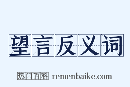 望言反义词是什么意思的图片